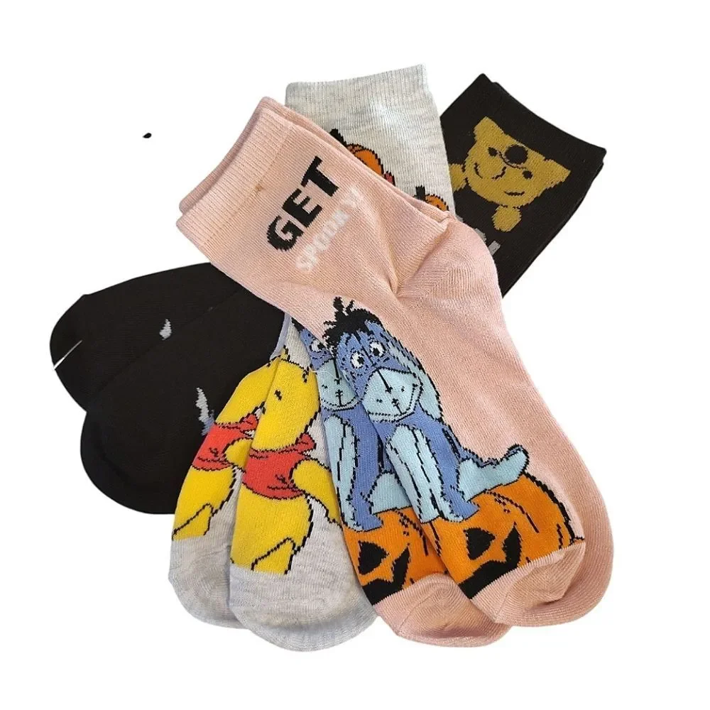 Disney Winnie The Pooh Halloween 3 Pack Crew Socks‎ NWT